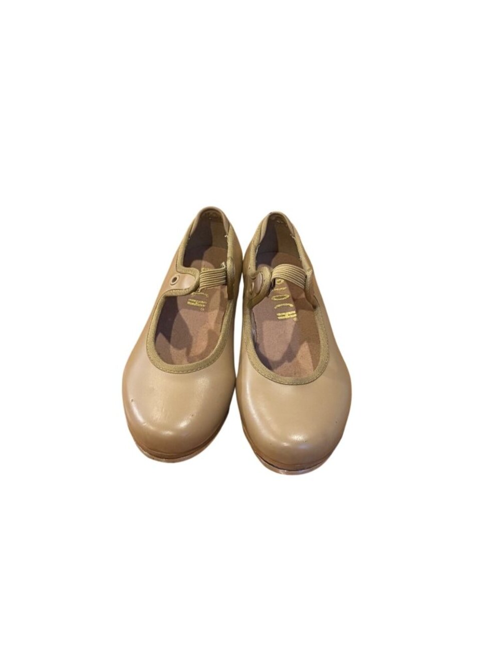 Bloch Techno Strap Tap Shoes Tan Girls Size 9M